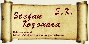 Stefan Kozomara vizit kartica